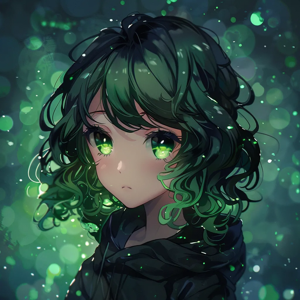 cute dark green pfp