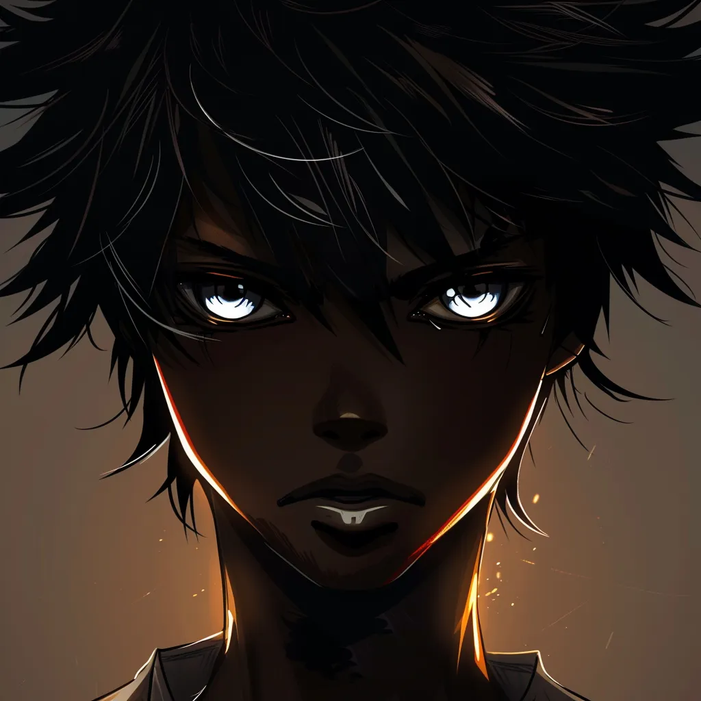 black anime pfp boy