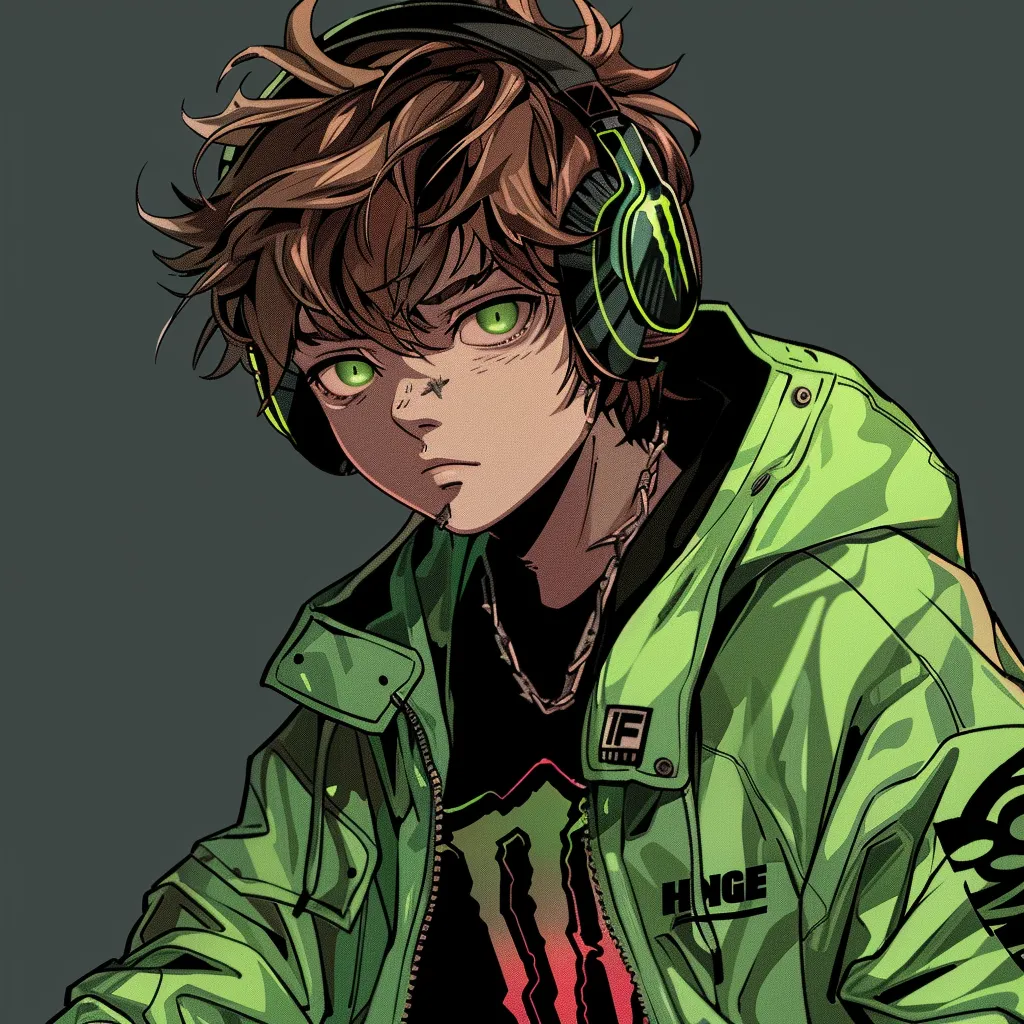 monster anime pfp headphones, zombie, leon, boy, zack