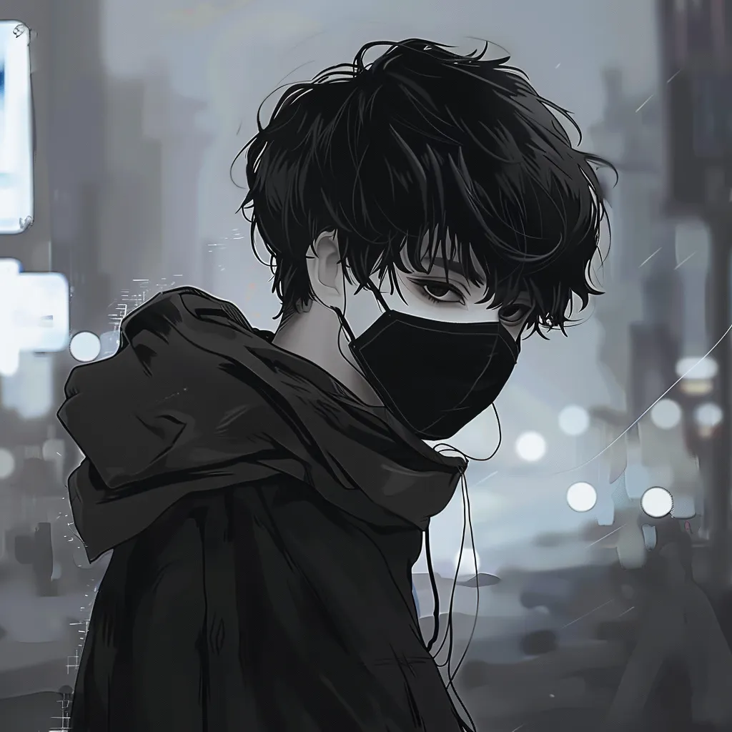 dark anime pfp male