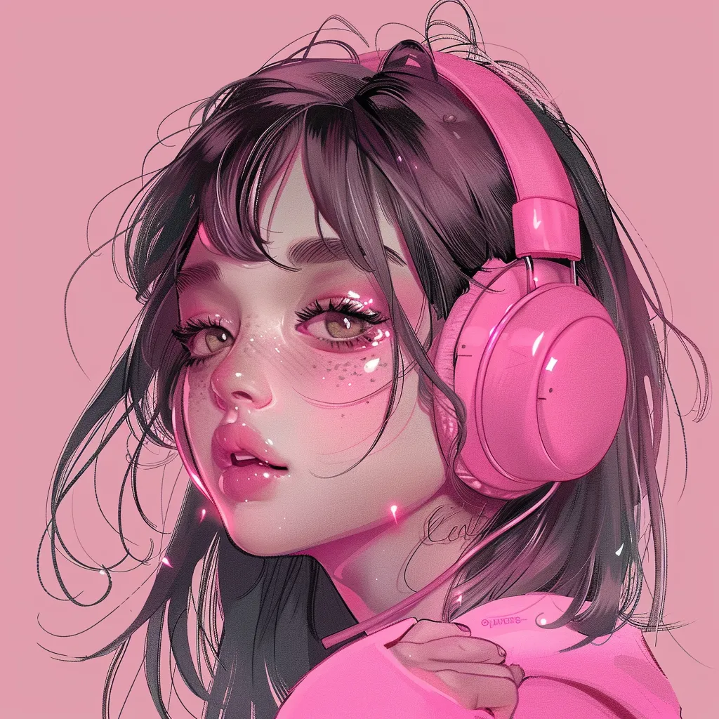 girl anime pfp pink