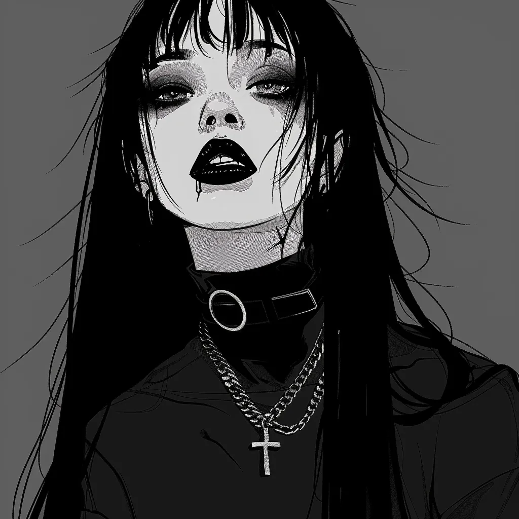 goth anime pfp 