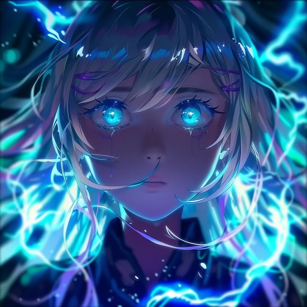 glowing anime pfp 4k