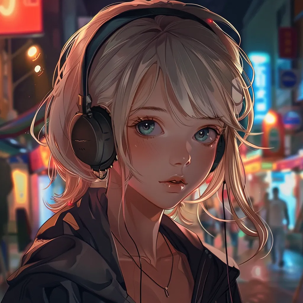 popular anime pfp headphones, nico, unknown, lofi, eri