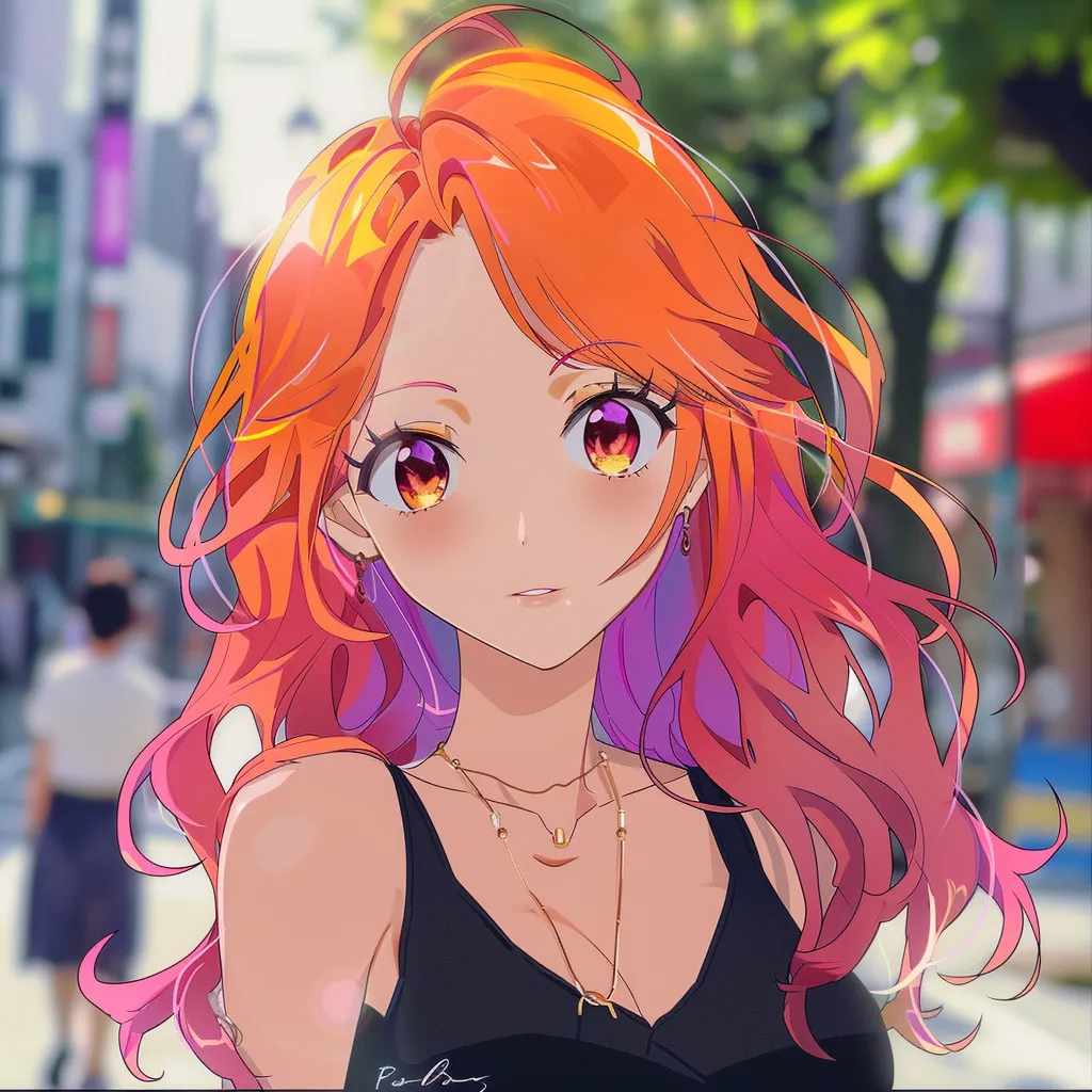 custom anime pfp orihime, yoimiya, orange, crunchyroll