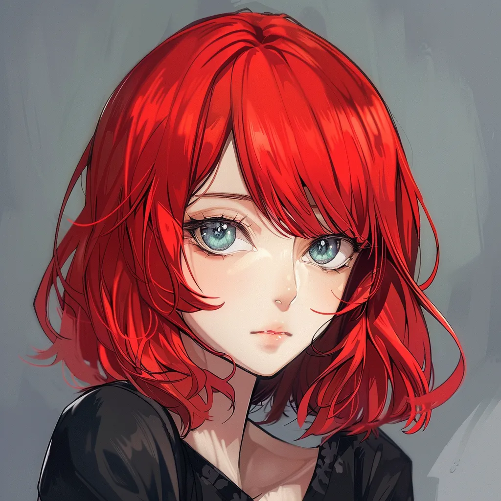 red hair anime pfp