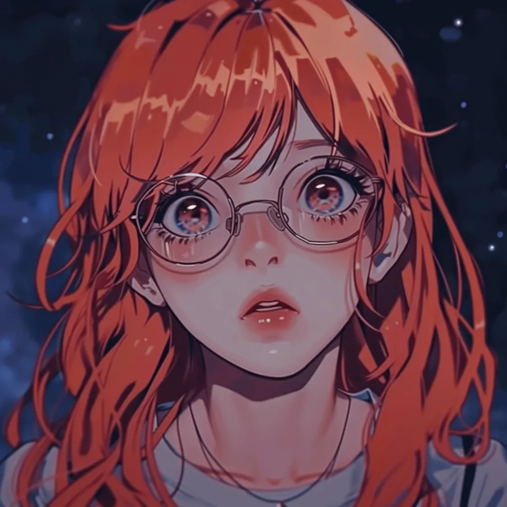 tiktok pfp anime orihime, glasses, lofi, tear, nami