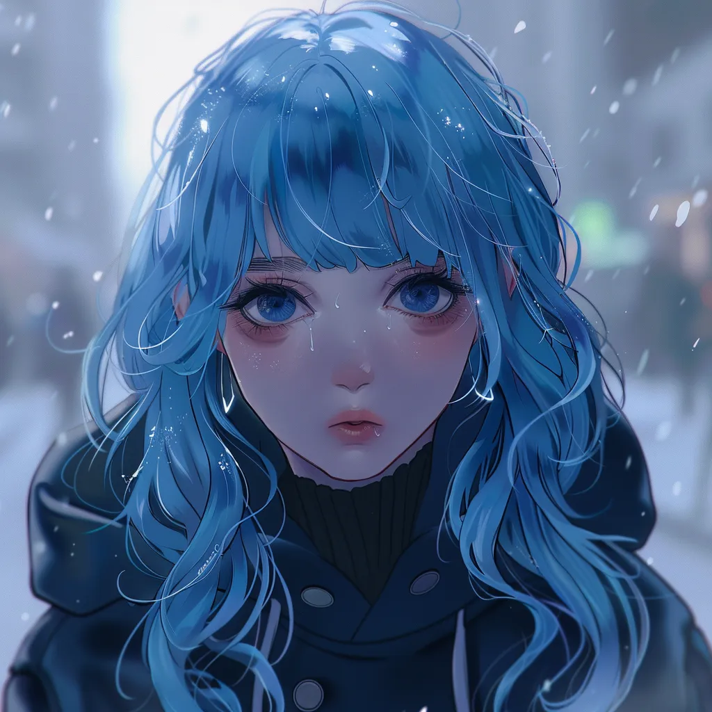 anime pfp high quality winter, cold, rain, ice, zenitsu