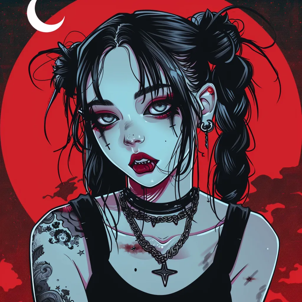 goth y2k anime pfp